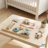 Drewniana tablica manipulacyjna Montessori dla dzieci – Rozwój Sprawności Manualnej – koła zębate, zapięcia, sznurowanie